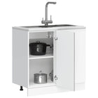 Base cabinet Lyon processed wood gray Sonoma oak colored