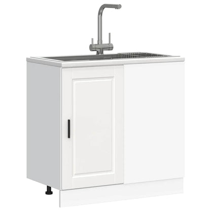 Keuken onderkast Porto bewerkt hout wit