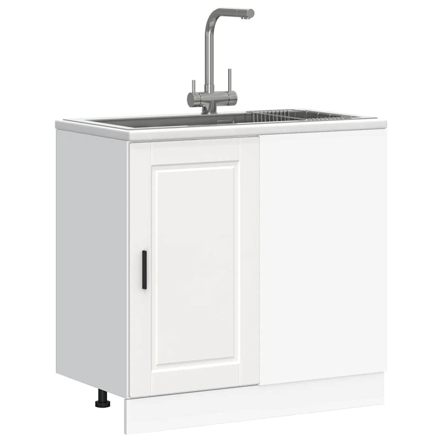 Keuken onderkast Porto bewerkt hout wit