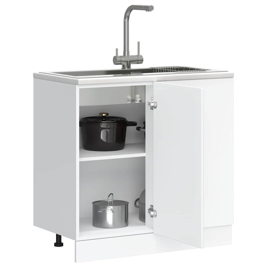 Keuken onderkast Porto bewerkt hout wit