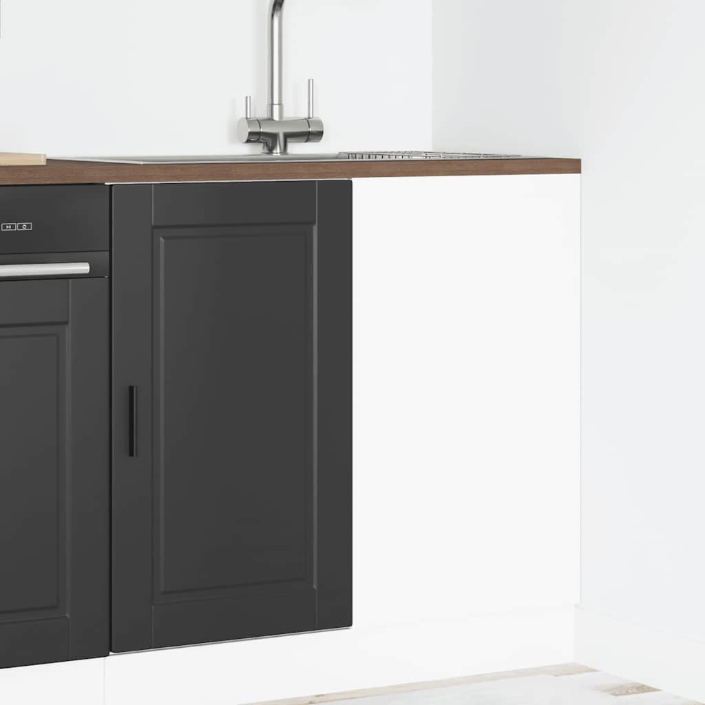 Keuken onderkast Porto bewerkt hout zwart
