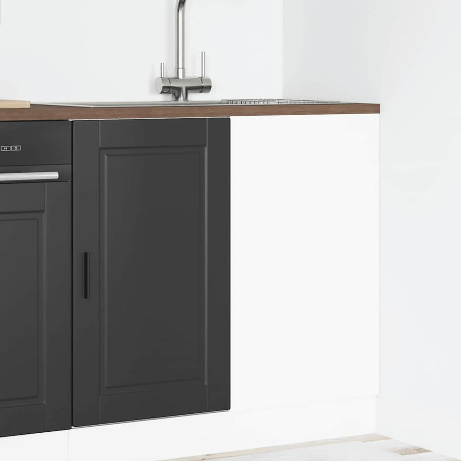 Keuken onderkast Porto bewerkt hout zwart