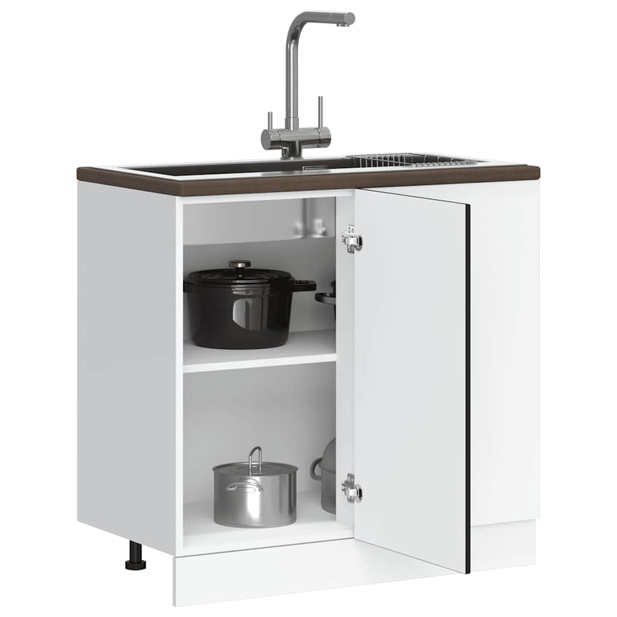 Keuken onderkast Porto bewerkt hout zwart