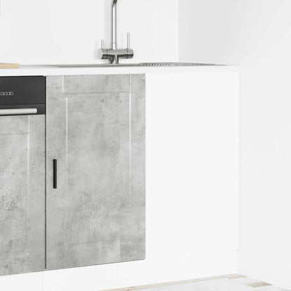 Keuken onderkast Porto bewerkt hout betongrijs