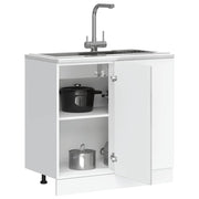 Keukenonderkast Porto 86x46x81.5 cm betongrijs bewerkt hout