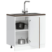 Keukenonderkast Porto 86x46x81.5 cm bewerkt hout gerookt eiken