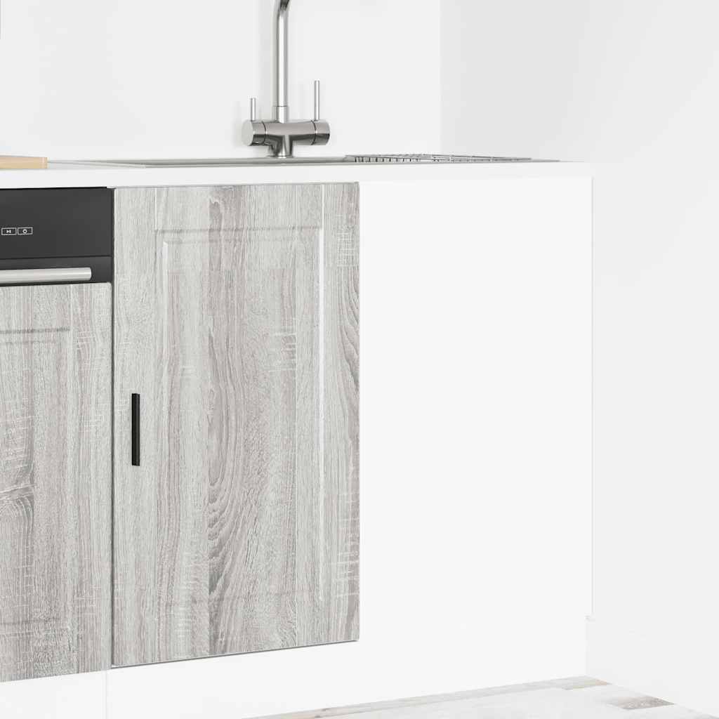 Keuken onderkast Porto bewerkt hout grijs sonoma eiken