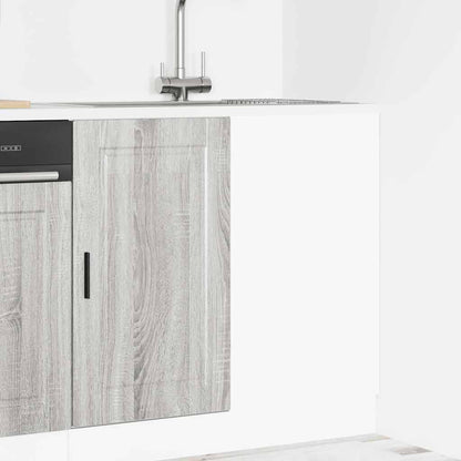 Keuken onderkast Porto bewerkt hout grijs sonoma eiken