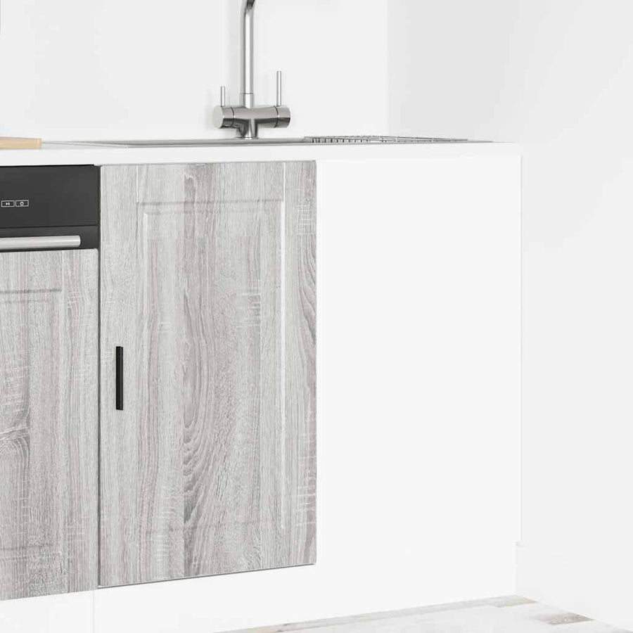 Keuken onderkast Porto bewerkt hout grijs sonoma eiken
