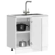 Keukenonderkast Porto 86x46x81.5 cm bewerkt hout grijs sonoma eiken