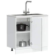 Keuken onderkast Porto bewerkt hout grijs sonoma eiken