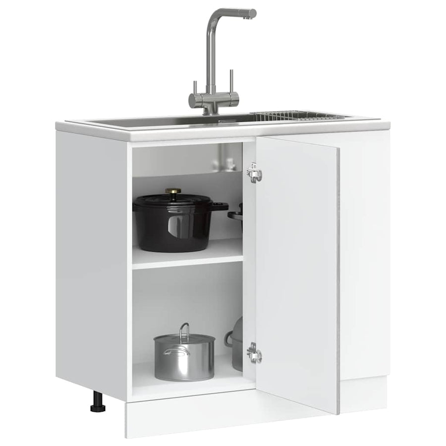 Keuken onderkast Porto bewerkt hout grijs sonoma eiken