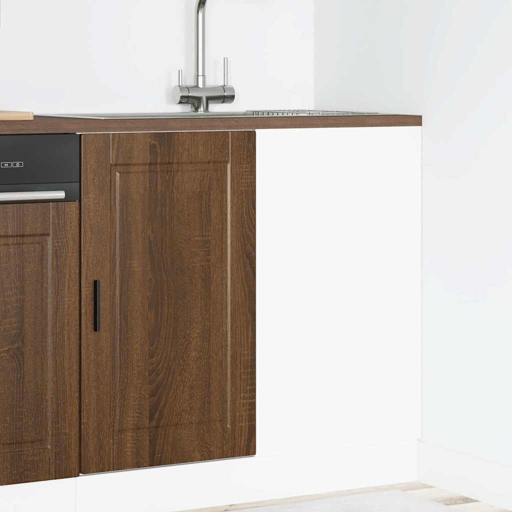 Keuken onderkast Porto bewerkt hout bruin eikenkleur