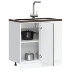 Base cabinet Porto processed wood brown oak color