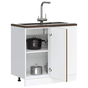 Keukenonderkast Porto 86x46x81,5 cm bewerkt hout bruin