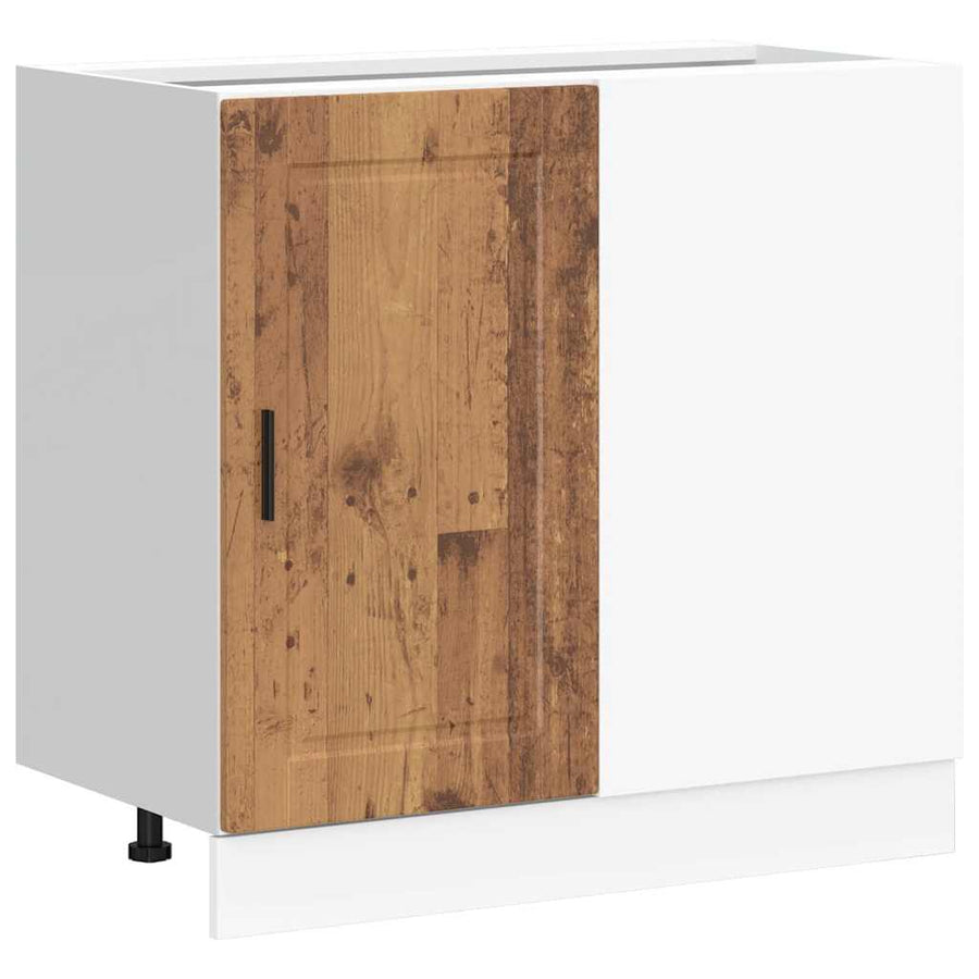 Keuken onderkast Porto bewerkt hout oud houtkleurig