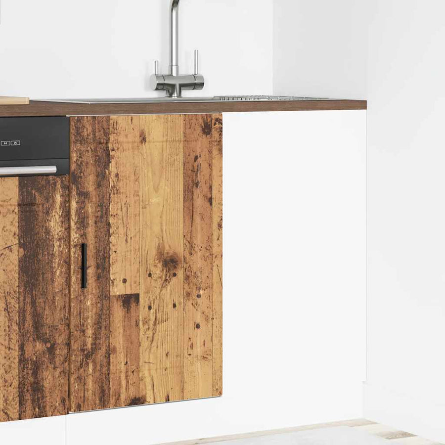 Keuken onderkast Porto bewerkt hout oud houtkleurig