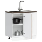 Keukenonderkast Porto 86x46x81,5 cm bewerkt hout oud houtkleurig