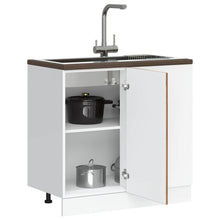 Keuken onderkast Porto bewerkt hout oud houtkleurig