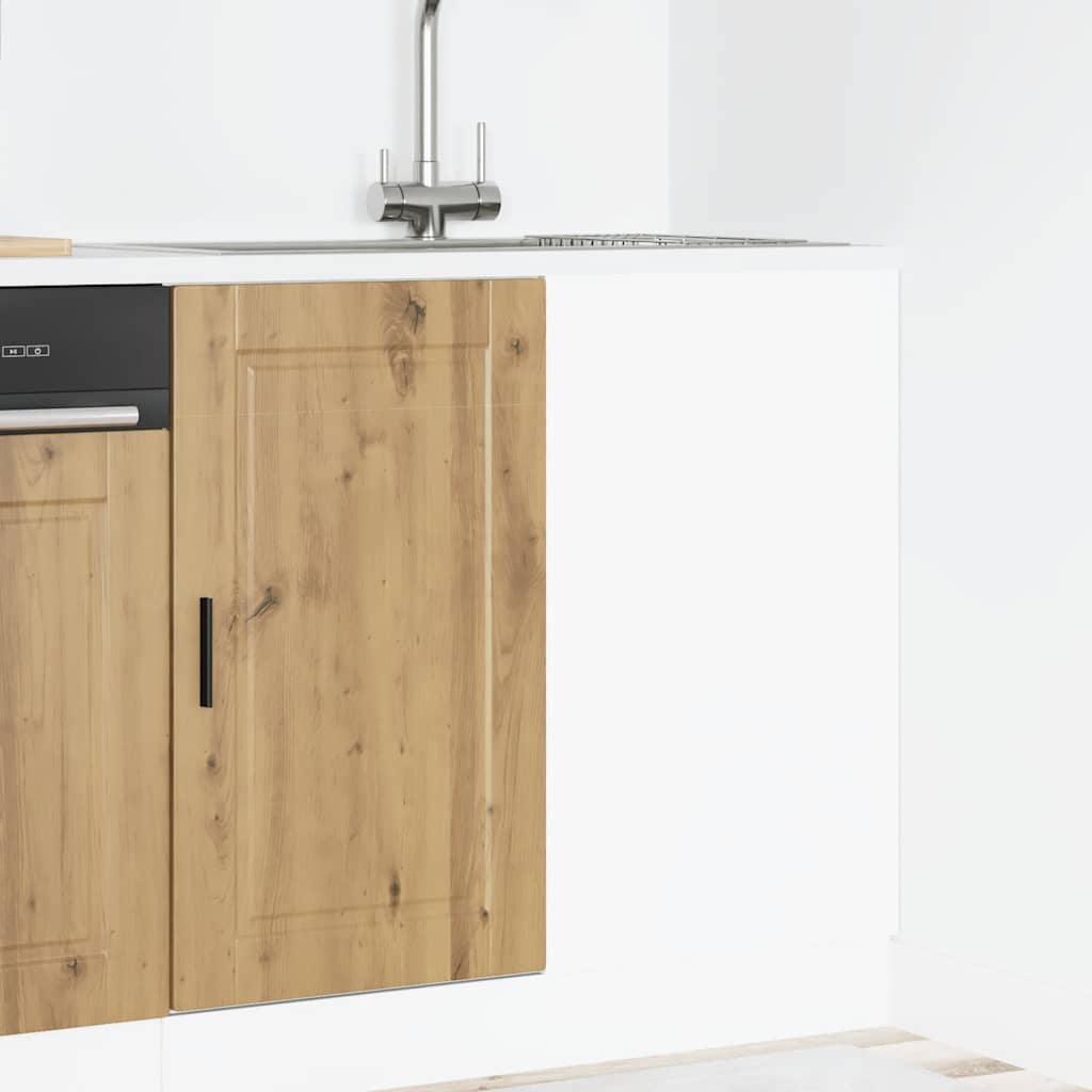 Keuken onderkast Porto bewerkt hout artisanaal eikenkleur