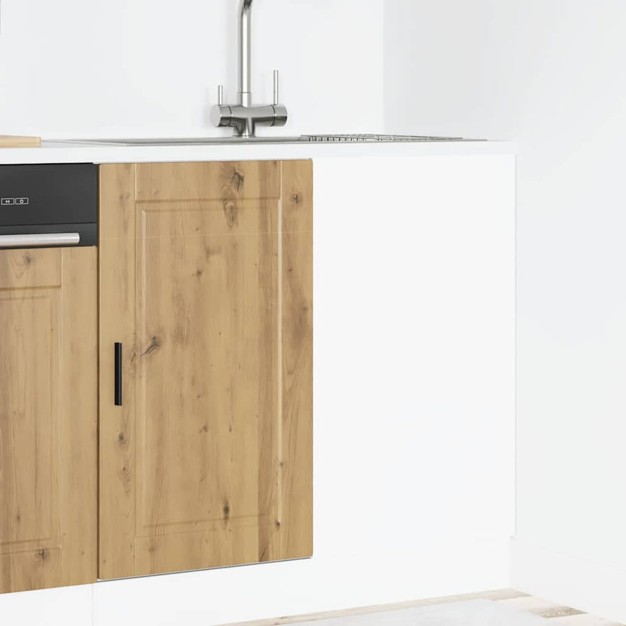 Keuken onderkast Porto bewerkt hout artisanaal eikenkleur