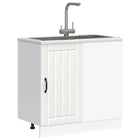 Spoelbakonderkast bewerkt hout wit 86x46x81,5 cm