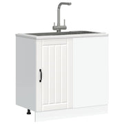 Spoelbakonderkast bewerkt hout wit 86x46x81,5 cm