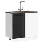 Base Cabinet "Lucca" Black Distressed Wood