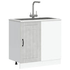Lucca base cabinet reclaimed wood concrete grey