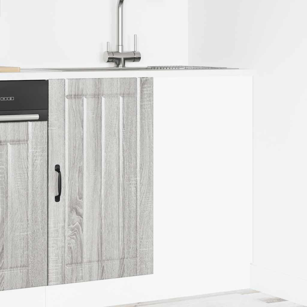 Spoelbakonderkast Lucca bewerkt hout grijs sonoma eiken