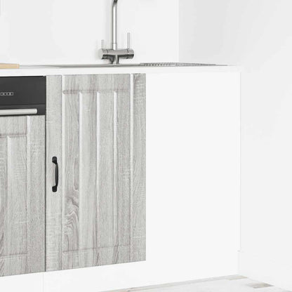 Spoelbakonderkast Lucca bewerkt hout grijs sonoma eiken
