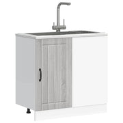 Spoelbakonderkast Lucca 86x46x81,5 cm bewerkt hout grijs