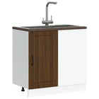 Base cabinet Lucca treated wood brown oak color