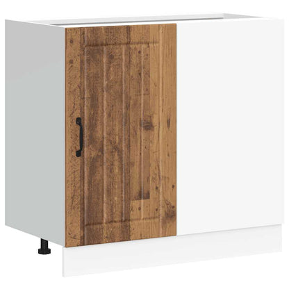 Spoelbakonderkast Lucca bewerkt hout oud houtkleurig