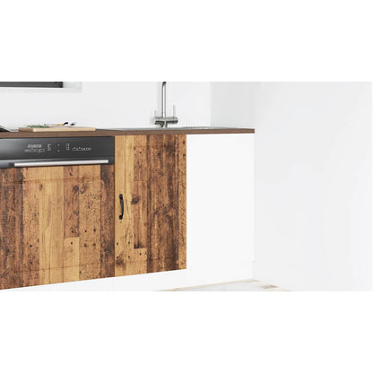 Spoelbakonderkast Lucca bewerkt hout oud houtkleurig