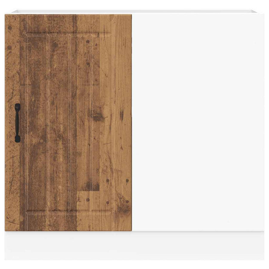 Spoelbakonderkast Lucca bewerkt hout oud houtkleurig
