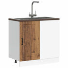 Lucca base cabinet carved wood old wood-colored