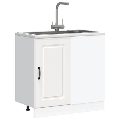 Keuken onderkast Kalmar bewerkt hout wit