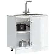 Keukenonderkast bewerkt hout wit 86x46x81.5 cm