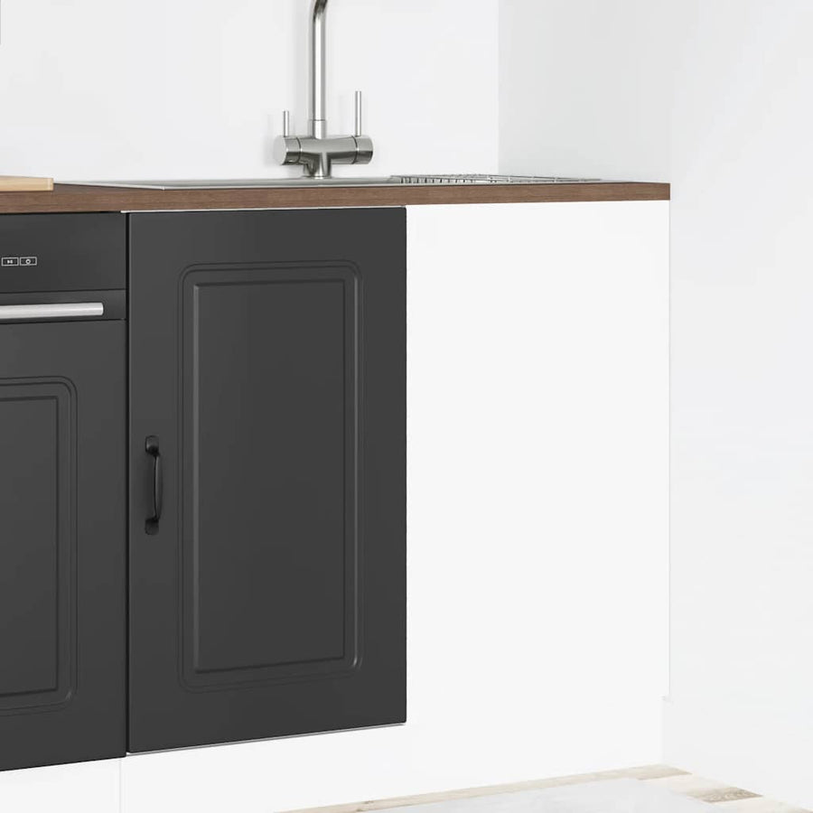 Keuken onderkast Kalmar bewerkt hout zwart