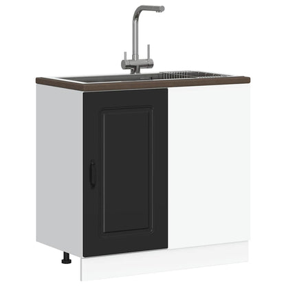Keuken onderkast Kalmar bewerkt hout zwart