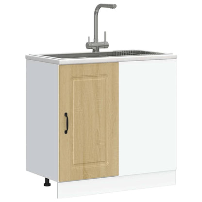 Keuken onderkast Kalmar bewerkt hout sonoma eikenkleurig