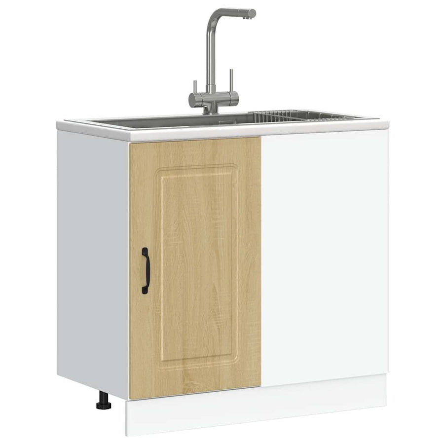 Keuken onderkast Kalmar bewerkt hout sonoma eikenkleurig