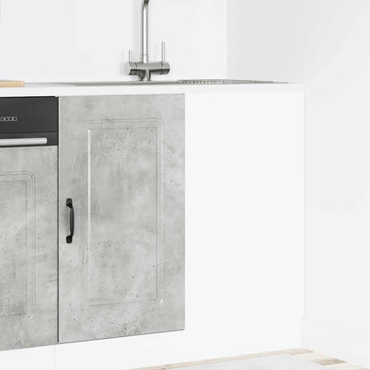 Keuken onderkast Kalmar bewerkt hout betongrijs
