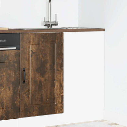 Keuken onderkast Kalmar bewerkt hout gerookt eikenkleurig