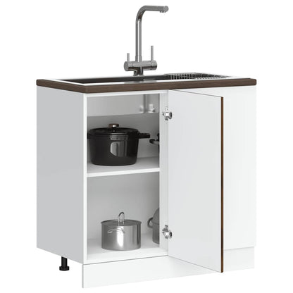 Keuken onderkast Kalmar bewerkt hout gerookt eikenkleurig