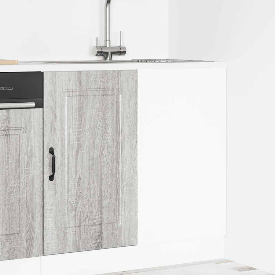 Keuken onderkast Kalmar bewerkt hout grijs sonoma eiken