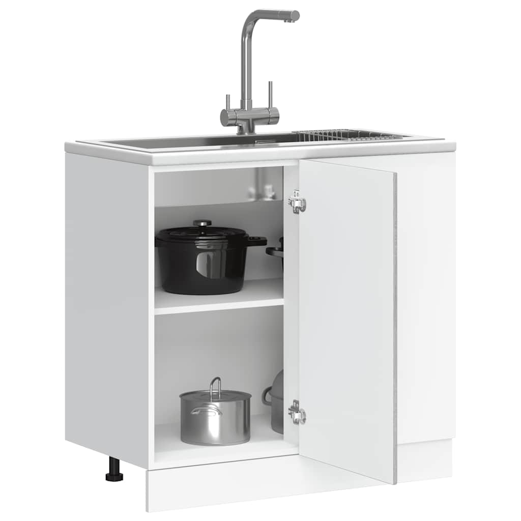 Keuken onderkast Kalmar bewerkt hout grijs sonoma eiken