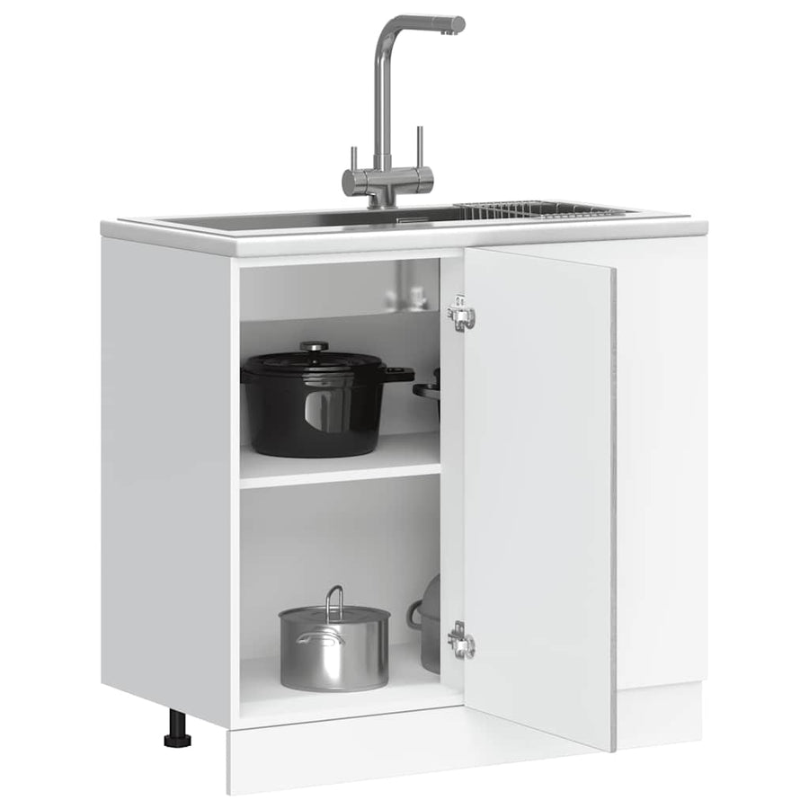 Keuken onderkast Kalmar bewerkt hout grijs sonoma eiken