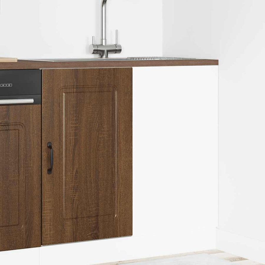 Keuken onderkast Kalmar bewerkt hout bruin eikenkleur
